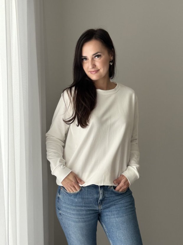 Kojicí mikina - smetanová