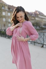 "Boho Breeze" dress MUM AND DAUGHTER - dark old pink