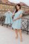 Cotton Dress "Waffle" - MOM AND DAUGHTER - light blue