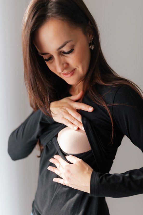 Cotton t-shirt - black - Size: L