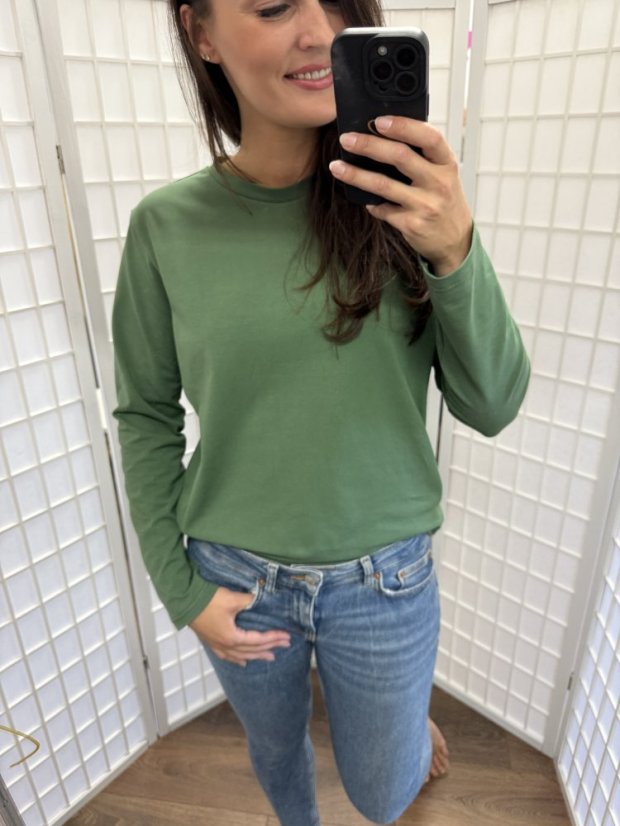 Bavlněné oversize prodloužené tričko - různé barvy - Velikost: XS/S