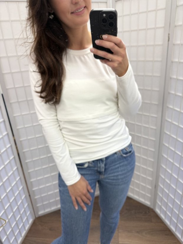 Nursing t-shirt - cream - Size: 2XL