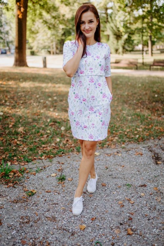 MATCHY nursing dress - painted meadow - Size: XS