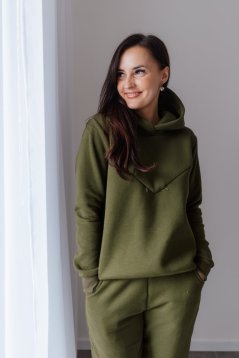 Warm hoodie – khaki green