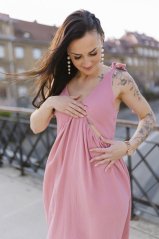 Šaty "Aura" - tmavá starorůžová