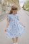 Poplin wrap dress - MOM AND DAUGHTER - light blue flowers - Size: M/L