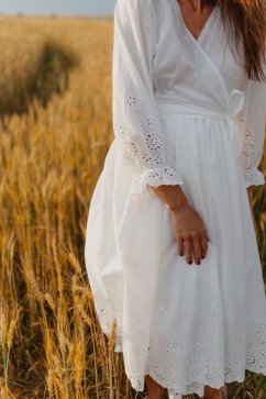 Madeira wrap dress - white