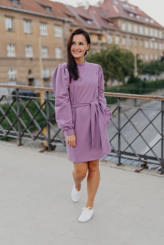 Oversize rovné šaty s roláčkem - MÁMA a DCERA – Různé barvy - Velikost: XL/2XL