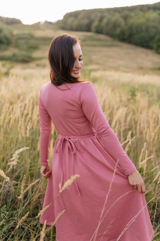 Wrap MIDI dress – various colors - Size: XS/S