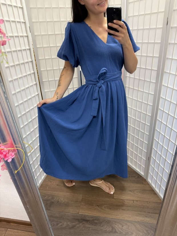 "Boho Breeze" dress - Royal blue
