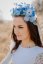 Floral bridal headband – blue