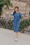 Denim midi dress with pockets - different colors and patterns