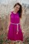Bambusové šaty ke kojení – fuchsia - Velikost: UNI, Délka: MIDI