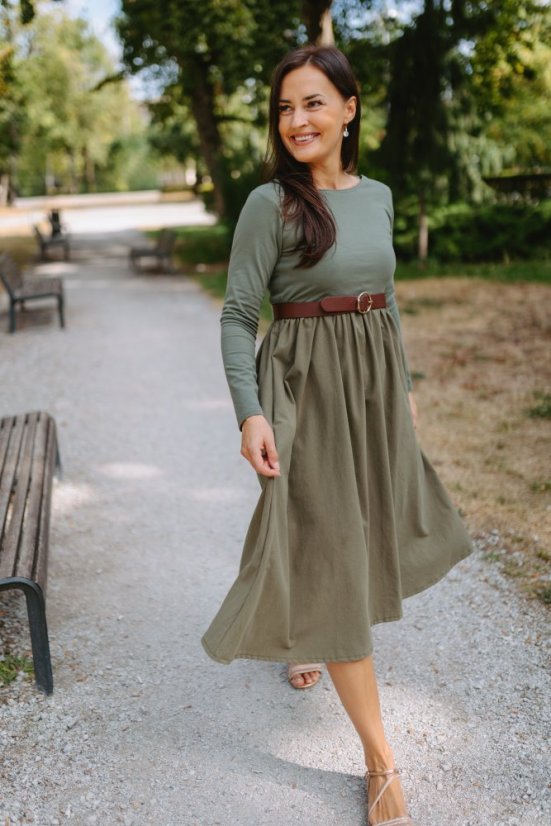 “Amélia” Dress – Khaki - Size: S