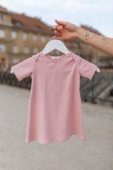 Šaty "Luna" Basic NEKOJO- MÁMA a DCERA – Starorůžová