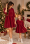 BASIC Corduroy Dresses - Mother & Daughter - burgundy - Size: 3XL/4XL