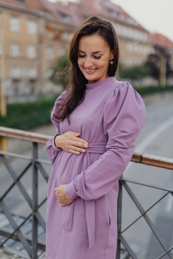 Oversize straight dress with a turtleneck - various colors