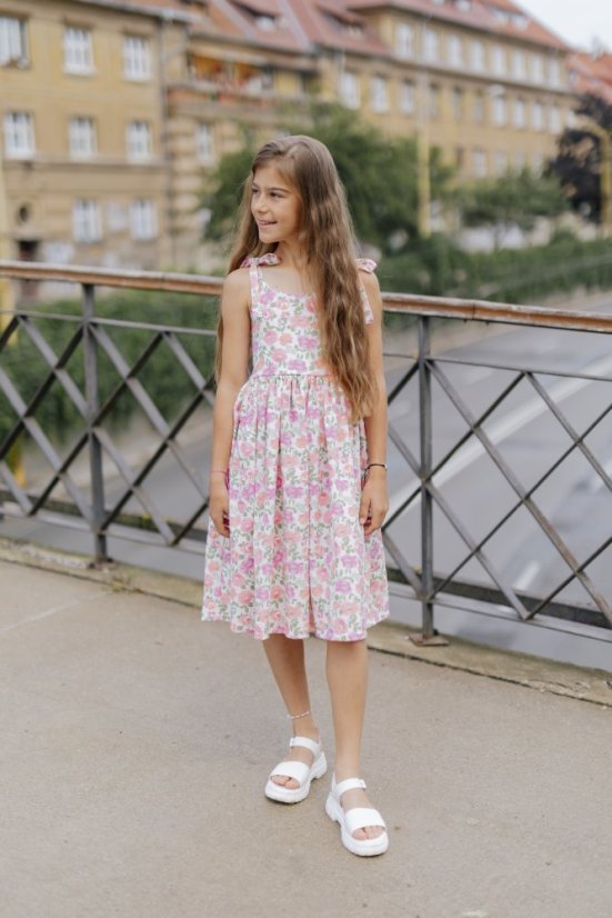 Girls "Aura" Dress  - flowers