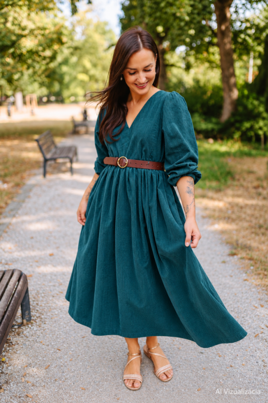 “Boho Corduroy” Dress – kerosene - Size: 3XL/4XL