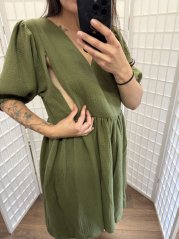 "Boho Breeze" dress - army green