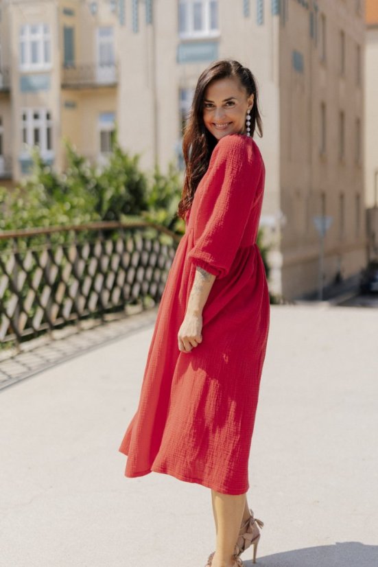 "Boho Breeze" dress -Red - Size: Custom size