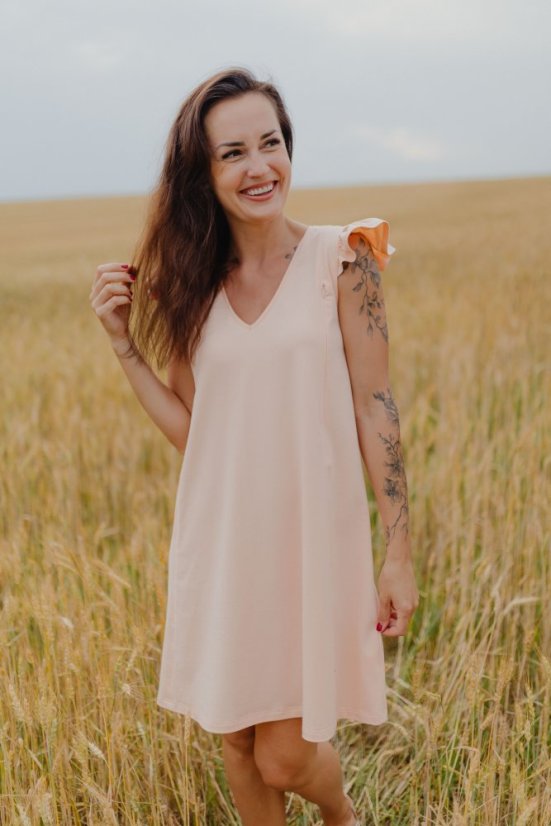 Knitted dress "Valencia" - Peach