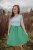 Formal dress "Grace" - emerald white