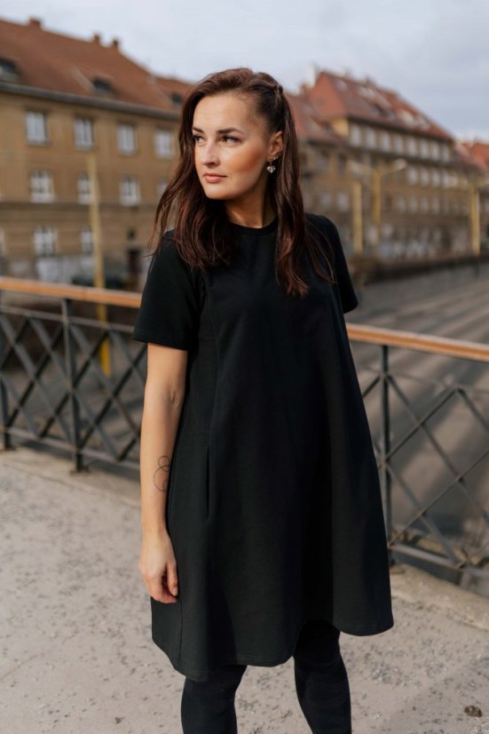 "Luna" Basic Dress – Black