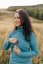 Ribbed turtleneck - pastel petrol - Size: M