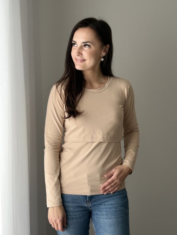 Nursing t-shirt - beige