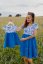 MATCHY Dress "Bohemia" Muslin - blue flowers - Size: L