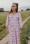 Poplin wrap dress - Pink flowers