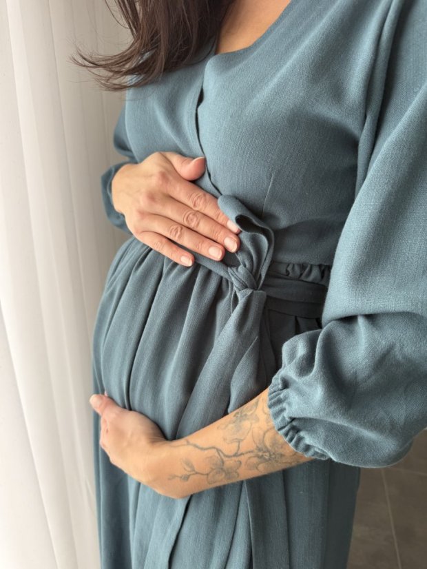 Lnené zavinovací šaty - různé barvy