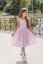 "Aurela romantic" linen dress MUM AND DAUGHTER - baby pink - Size: M