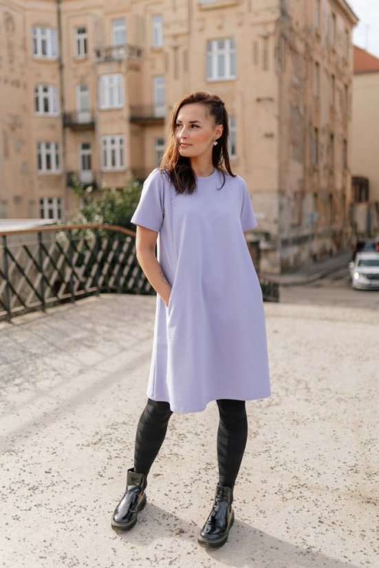 "Luna" Basic Dress - LILA - Size: 3XL/4XL