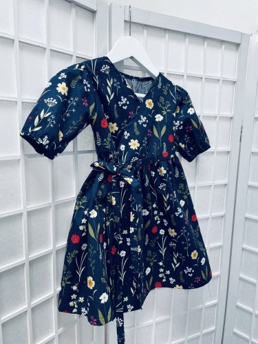 Children's wrap dress - various colors and patterns