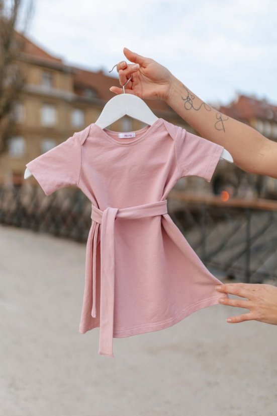 "Luna" Basic Dress - MUM AND DAUGHTER – Old pink - Size: XS/S