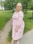 Poplin wrap dress - Pink flowers