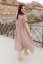 "Boho Breeze" dress MUM AND DAUGHTER - leopard - Size: XS/S, Variant: Classic, Length of the sleeve: short, Length: Long, Belt: With a belt, Children's clothing size: 92-98, Pockets: with pockets