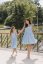 "Aurela romantic" linen dress MUM AND DAUGHTER - baby blue - Size: M