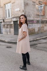 Oversize ačkové šaty – Beige