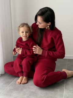 Children's warm sweatshirt without a hood - various colors