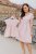 Cotton Dress "Waffle" - MOM AND DAUGHTER - light pink