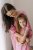 Nursing dress "Tartana" - MOTHER AND DAUGHTER - pink