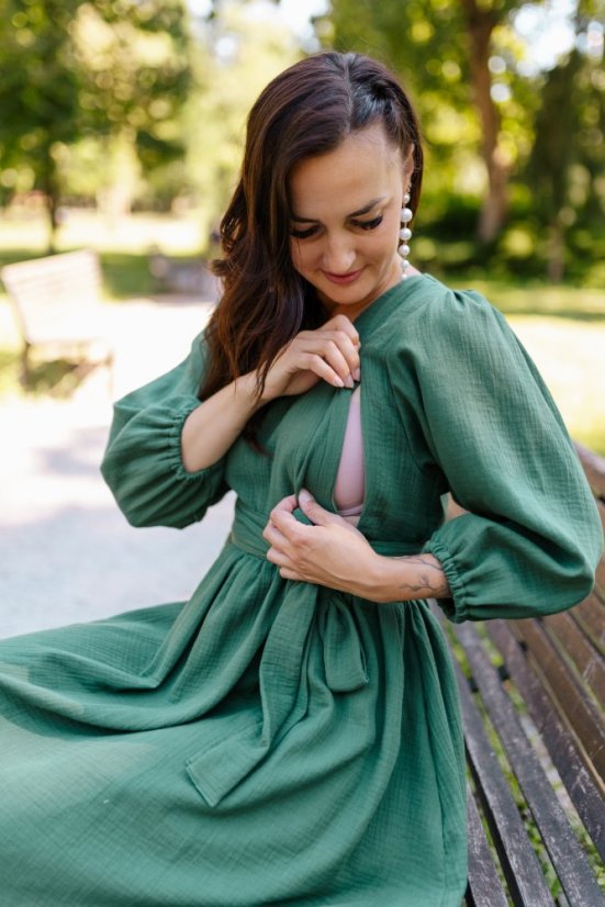 "Boho Breeze" dress - emerald - Size: 3XL/4XL