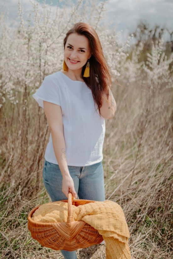 Mušelínová halenka - různé barvy - Velikost: XL/2XL