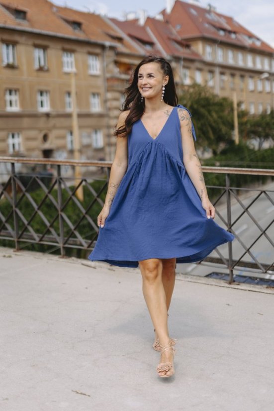Aura dress MUM AND DAUGHTER - Royal blue