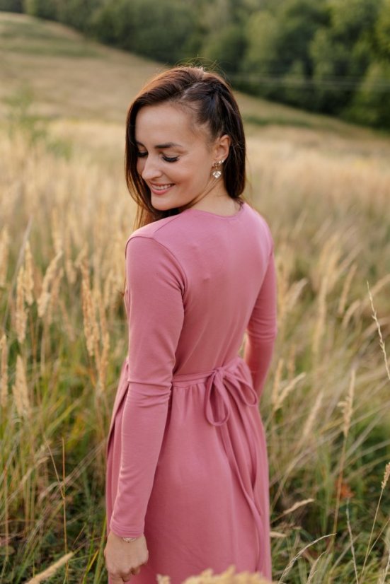 Wrap MIDI dress – various colors - Size: XS/S