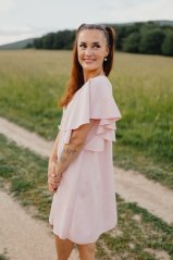 Společenské šaty – MAMA A DCERA – Růžové
