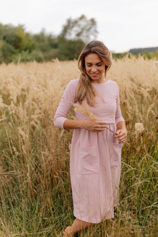 Teplákové MIDI šaty – Různé barvy - Velikost: 2XL